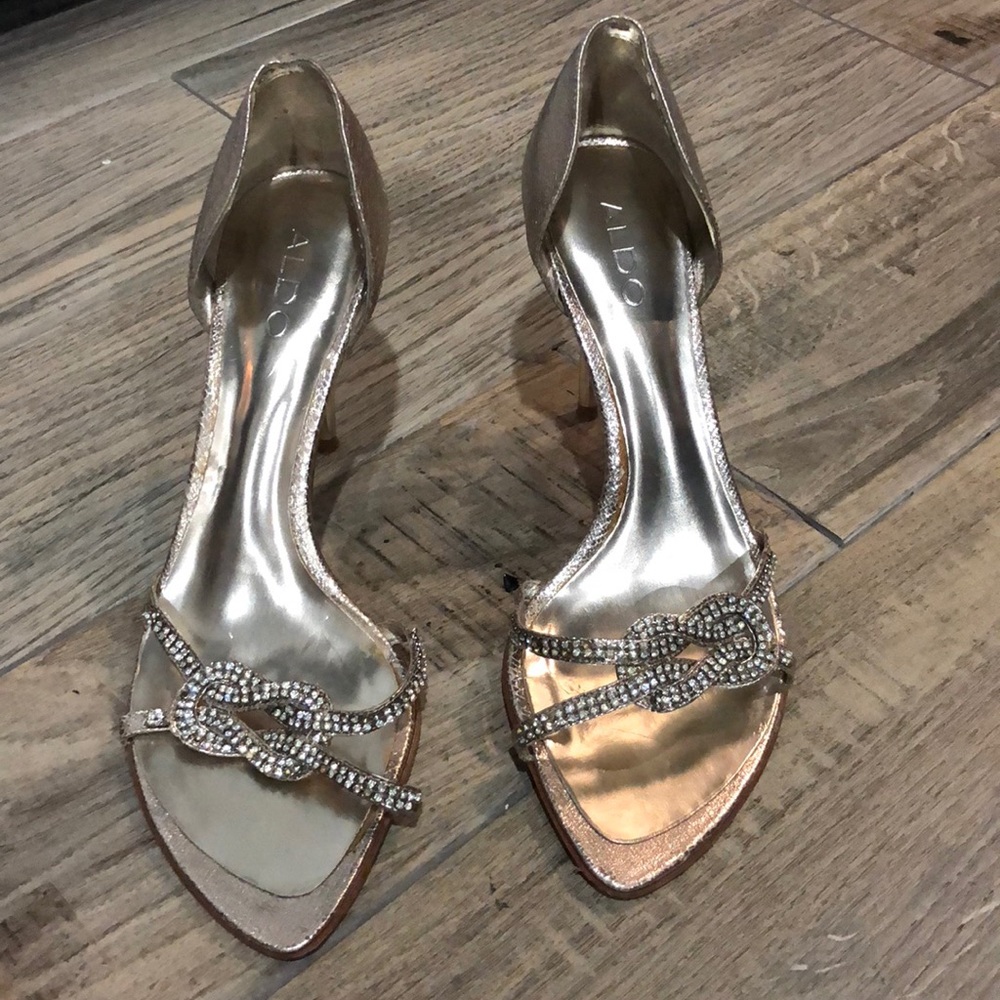 Gold and silver sandals